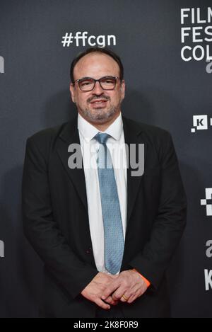 Colonia, Germania. 22nd Ott 2022. L'attore Danilo Chammas arriva per la proiezione del film " l'illusione dell'abbondanza " al 32nd Film Festival Colonia (ex Cologne Conference) 2022, un festival internazionale del cinema. Credit: Horst Galuschka/dpa/Horst Galuschka dpa/Alamy Live News Foto Stock