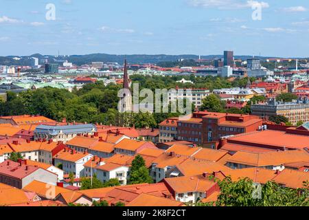 Gothenburg in Svezia. Vista aerea del quartiere di Haga e della città vecchia. Gothenburg è la 2nd città più grande della Svezia. Foto Stock