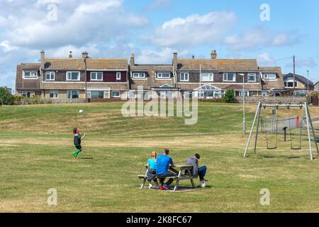 Paddler's Park, Bay View, amble, Northumberland, Inghilterra, Regno Unito Foto Stock