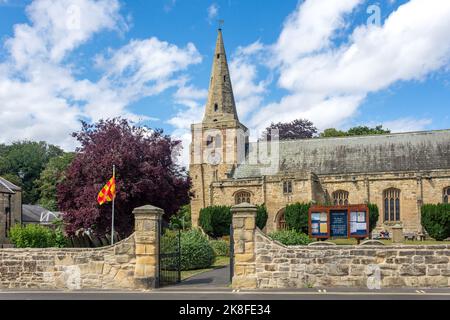 St Lawrence's Church, Dial Place, Warkworth, Northumberland, Inghilterra, Regno Unito Foto Stock