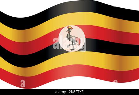 Freedom uganda icona cartone animato vettore. Giornata dell'indipendenza. Eroi in piedi Illustrazione Vettoriale