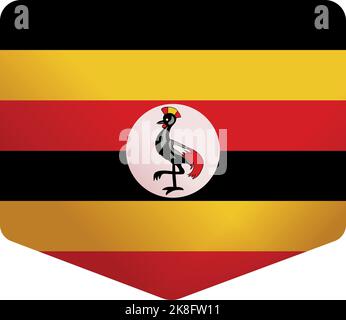 Uganda icona cartone animato vettore. Allarme giorno. Stand nazionale Illustrazione Vettoriale