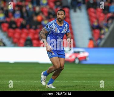 Doncaster, Regno Unito. 23rd Ott 2022. Ligi Sao di Samoa durante la Coppa del mondo di Rugby Gruppo di Coppa del mondo 2021 Una partita Samoa vs Grecia a Eco-Power Stadium, Doncaster, Regno Unito, 23rd ottobre 2022 (Foto di Mark Cosgrove/News Images) a Doncaster, Regno Unito il 10/23/2022. (Foto di Mark Cosgrove/News Images/Sipa USA) Credit: Sipa USA/Alamy Live News Foto Stock