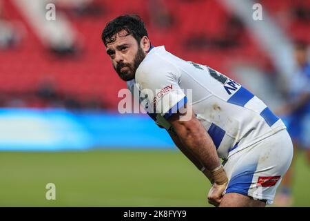 Doncaster, Regno Unito. 23rd Ott 2022. Adam Vrahnos di Grecia durante la Coppa del mondo di Rugby Gruppo di Coppa del mondo 2021 Una partita Samoa vs Grecia all'Eco-Power Stadium, Doncaster, Regno Unito, 23rd ottobre 2022 (Foto di Mark Cosgrove/News Images) a Doncaster, Regno Unito il 10/23/2022. (Foto di Mark Cosgrove/News Images/Sipa USA) Credit: Sipa USA/Alamy Live News Foto Stock