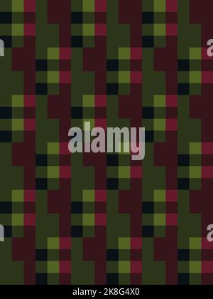 Colori natalizi, motivo a plaid vettoriale senza cuciture - rosso e verde Illustrazione Vettoriale