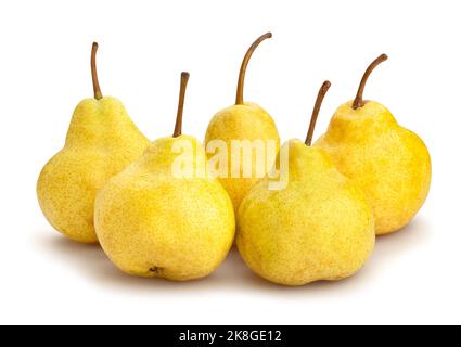 percorso giallo pero isolato su bianco Foto Stock