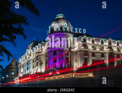 Hotel le Negresco, Nizza, Francia - Ottobre 2022 Foto Stock