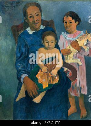 Donna polinesiana con bambini. Paul Gauguin. 1901 Foto Stock