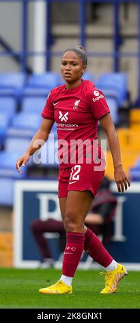 Liverpool, Regno Unito. 23rd Ott 2022. Liverpool, Inghilterra, 23rd 2022 ottobre: Taylor Hinds (12 Liverpool) in azione durante la Barclays Womens Super League di calcio tra Liverpool e Arsenal al Prenton Park a Liverpool, Inghilterra. (James Whitehead/SPP) Credit: SPP Sport Press Photo. /Alamy Live News Foto Stock