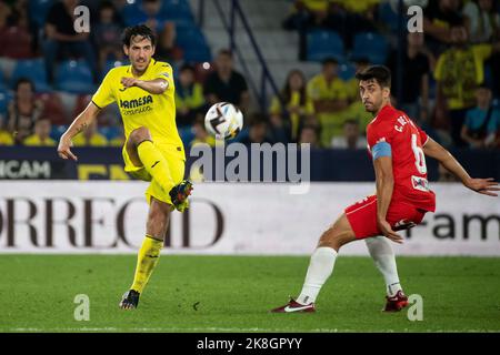 Valencia, Spagna, 23 ottobre 2022. Dani Parejo di Villarreal durante la partita spagnola la Liga Santander tra Villarreal CF e UD Almeria allo stadio Ciutat de Valencia. Foto di Jose Miguel Fernandez /Alamy Live News ) Foto Stock