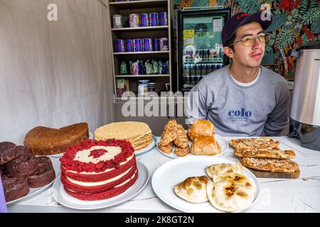 Bogota Colombia, El Chico Parque de la 93 Be Happy Fest, festa della comunità fiera annuale evento, venditori venditori venditori venditori vendita stand stand stand stand stand stand stand stand stand stand stand stand stand stand stand stand stand vendita Foto Stock