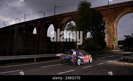 Catalunya, Spagna. 23rd Ott 2022. Craig BREEN, Paul NAGLE, M-SPORT FORD WORLD RALLY TE Credit: Independent Photo Agency/Alamy Live News Foto Stock