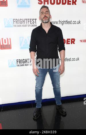 Chris Baugh partecipa al film 'RELITTO' in anteprima alla Arrow FrightFest tenutasi a Cineworld Leicester Square a Londra Foto Stock