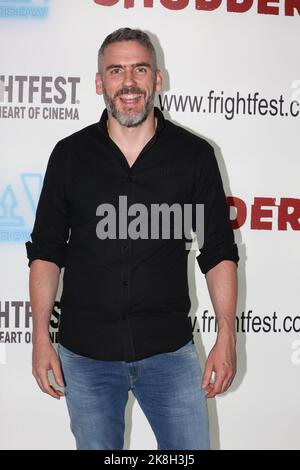 Chris Baugh partecipa al film 'RELITTO' in anteprima alla Arrow FrightFest tenutasi a Cineworld Leicester Square a Londra Foto Stock