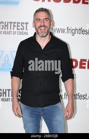 Chris Baugh partecipa al film 'RELITTO' in anteprima alla Arrow FrightFest tenutasi a Cineworld Leicester Square a Londra Foto Stock