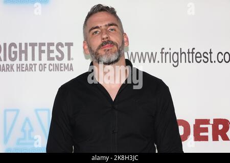 Chris Baugh partecipa al film 'RELITTO' in anteprima alla Arrow FrightFest tenutasi a Cineworld Leicester Square a Londra Foto Stock