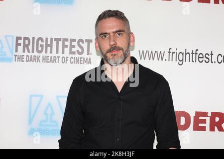 Chris Baugh partecipa al film 'RELITTO' in anteprima alla Arrow FrightFest tenutasi a Cineworld Leicester Square a Londra Foto Stock