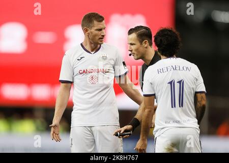 Jan Vertonghen di Anderlecht, nella foto di una partita di calcio tra Standard de Liege e RSC Anderlecht, domenica 23 ottobre 2022 a Liegi, il giorno 14 della prima divisione del campionato belga della 'Jupiler Pro League' del 2022-2023. FOTO DI BELGA BRUNO FAHY Foto Stock