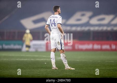 Jan Vertonghen di Anderlecht, nella foto di una partita di calcio tra Standard de Liege e RSC Anderlecht, domenica 23 ottobre 2022 a Liegi, il giorno 14 della prima divisione del campionato belga della 'Jupiler Pro League' del 2022-2023. FOTO DI BELGA BRUNO FAHY Foto Stock