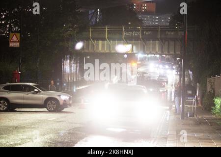 Londra ha allagato il 23/10/2022 domenica. Questo è uno dei sottopassaggi che è stato inondato in Acton West London 23/10/2022 blitz foto Foto Stock