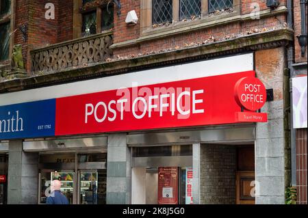 Shrewsbury, Regno Unito - 14 luglio 2022: Ufficio postale a Shrewsbury, Inghilterra. Foto Stock