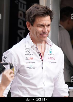 Austin, Texas, Stati Uniti. 22nd Ott 2022. Ottobre 23 2022: Toto Wolff Mercedes-AMG Petronas F1 Team Principle durante la Formula 1 Aramco United States Grand Prix 2022 ad Austin TX sul circuito delle Americhe. Brook Ward/apparent Media Group (Credit Image: © AMG/AMG via ZUMA Press Wire) Foto Stock