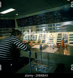 Mare del Nord 19780504 piattaforme petrolifere / giacimenti petroliferi. Interno dalla sala di controllo sul campo di Frigg. Foto: Bjørn Sigurdsøn / NTB / NTB Foto Stock