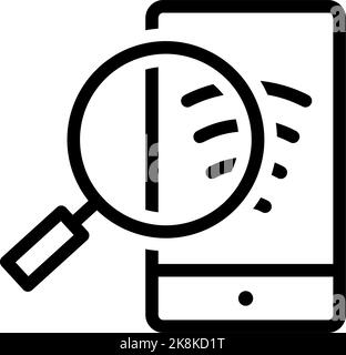 Smartphone NFC con icona nera a volume. Tecnologia NFC. Simbolo di pagamento wireless senza contatto Illustrazione Vettoriale