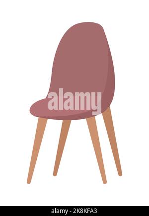 Sedia confortevole semi piatto colore oggetto vettore Illustrazione Vettoriale