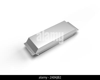 Rendering 3D Chocolate Silver Pack Foto Stock