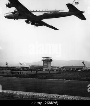 Ålesund 19580606. Dall'apertura dell'aeroporto di Vigra a Ålesund. Foto NTB / NTB Foto Stock