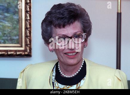 23031990. La principessa Astrid, la signora ferner è intervistata. Foto: Knut Odrås / NTB / NTB Foto Stock