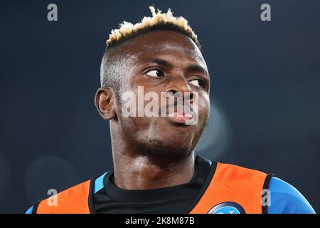 Victor Osimhen di Napoli durante il campionato italiano Serie Una partita di calcio tra AS Roma e SSC Napoli il 23 ottobre 2022 allo Stadio Olimpico di Roma - Foto Federico Proietti / DPPI Foto Stock