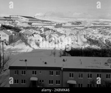 Kirkenes 19620228 Panoramica della città, fotografata dall'hotel turistico. Foto: Erik Thorberg / NTB / NTB Foto Stock