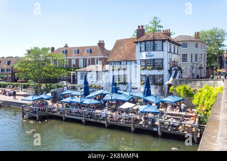 18th ° secolo The Angel on the Bridge Pub, Hart Street, Henley-on-Thames, Oxfordshire, Inghilterra, Regno Unito Foto Stock