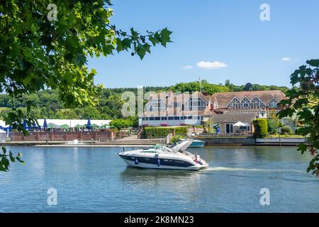 Leander Rowing Club by River Thames, Henley-on-Thames, Oxfordshire, Inghilterra, Regno Unito Foto Stock