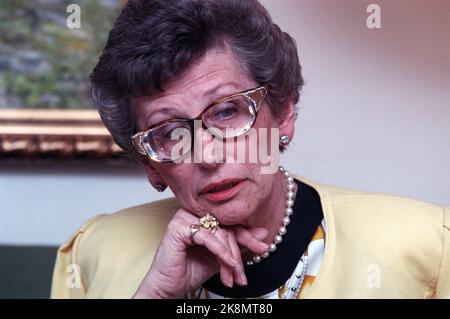 23031990. La principessa Astrid, la signora ferner è intervistata. Foto: Knut Odrås / NTB / NTB Foto Stock