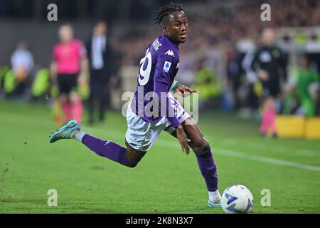 Christian Michael Kouakou Kouame (ACF Fiorentina) in occasione di ACF Fiorentina vs Inter - FC Internazionale, serie Italiana di calcio Una partita a Firenze, Italia, 22 2022 ottobre Foto Stock