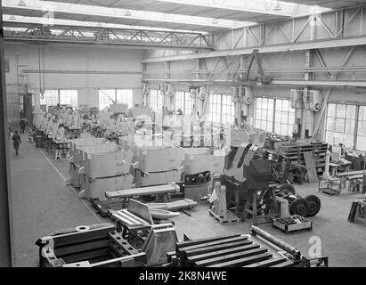 Kongsberg 19620825. Razzi per la NATO. La fabbrica di armi di Kongsberg ha prodotto armi da fuoco per 148 anni. Ora la società è la principale responsabilità per le nuove armi. Ecco una panoramica. Foto: Ivar Aaserud / corrente / NTB Foto Stock