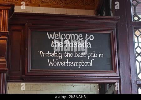 The Posada, probabilmente il miglior pub di Wolverhampton, 48 Lichfield St, Wolverhampton WV1 1DG Foto Stock