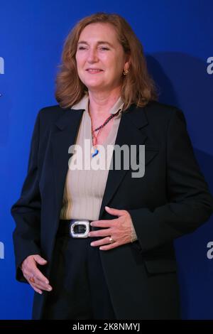 Francesca Thyssen-Bornemisza durante la presentazione della mostra del TBA21 "il terzo Polo" al Museo Thyssen-Bornemisza di Madrid. (Foto di Atilano Garcia / SOPA Images/Sipa USA) Foto Stock