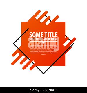 Disegno infografico quadrato su sfondo bianco. Illustrazione vettoriale Illustrazione Vettoriale