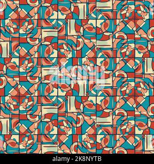 Astratto fresco geometrico senza cuciture sfondo Illustrazione Vettoriale