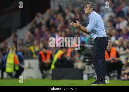 Barcellona, Spagna. 23 ottobre 2022, Pablo Torre del FC Barcelona durante la partita la Liga tra il FC Barcelona e l'Athletic Club giocata allo Stadio Spotify Camp Nou il 23 ottobre 2022 a Barcellona, Spagna. (Foto di Bagu Blanco / PRESSIN) Foto Stock