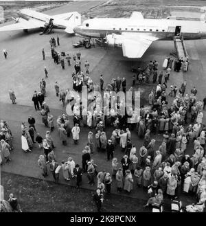 Ålesund 19580606. Dall'apertura dell'aeroporto di Vigra a Ålesund. Foto NTB / NTB Foto Stock