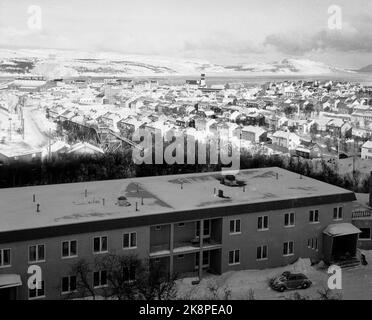 Kirkenes 19620228 Panoramica della città, fotografata dall'hotel turistico. Foto: Erik Thorberg / NTB / NTB Foto Stock