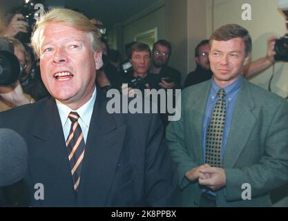 Oslo 19970922: Kjell Magne Bondevek, leader parlamentare della KrF (foto di t NTB: Jon EEG / NTB Foto Stock