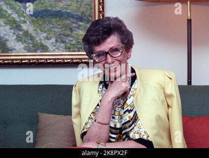 23031990. La principessa Astrid, la signora ferner è intervistata. Foto: Knut Odrås / NTB / NTB Foto Stock