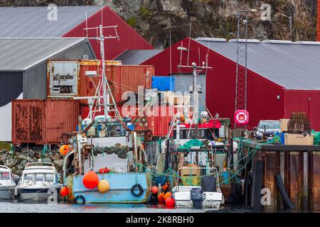 Città di Qaqortog, comune di Kujalleq, Groenlandia, Regno di Danimarca Foto Stock