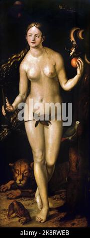 Adamo ed Eva di Hans Baldung (1484 o 1485 – 1545 settembre), chiamato Hans Baldung Grien , Firenze, Italia. E' una copia di un paio di opere sullo stesso argomento di Albrecht Dürer, prodotte nel 1507 ) Foto Stock